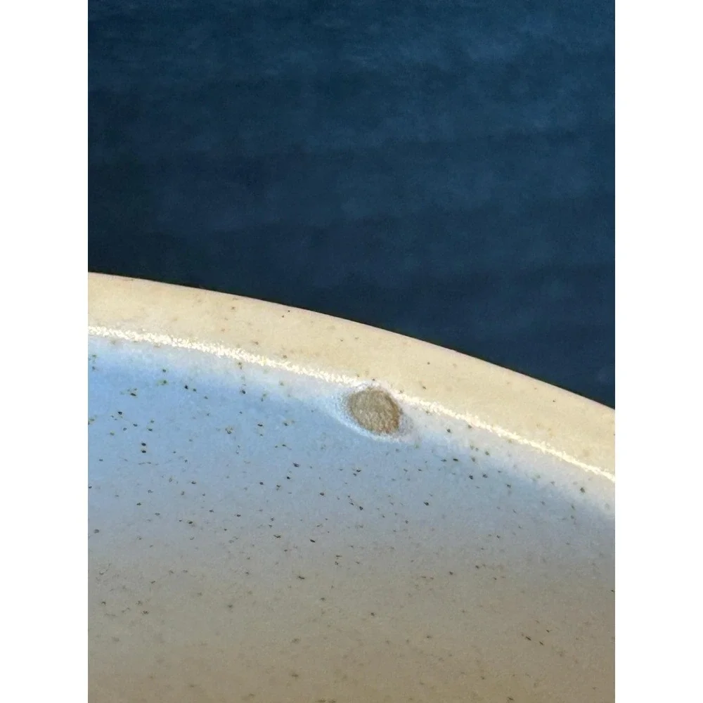 VINTAGE 'WEST BEND' 1960's CERAMIC STONEWARE GLAZED BEAN POT- FORK & SPOON MOTIF